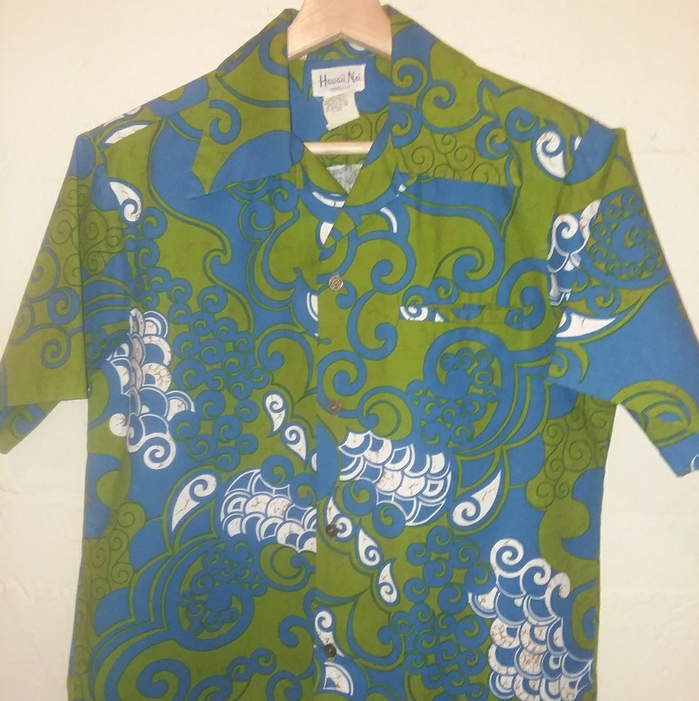 Killer Psychedelic 60s Hawaiian Shirt Hawaii Nei M